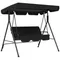 Outsunny 3-Seat Outdoor Patio Swing Chair w/ Tilt Canopy Cushion