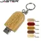 JASTER-Clé USB 2.0 en bois avec logo personnalisé gratuit, clé USB avec porte-clés, clé USB, disque