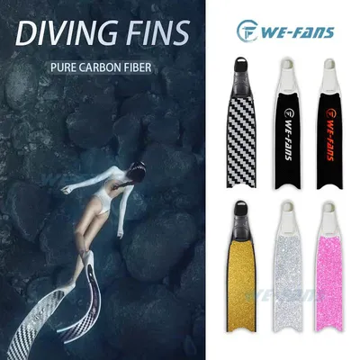 Professional Full Carbon Long Freediving Scuba Diving Fins Adult Snorkel Flippers Fiber Fins Water Sport Lightweight Equipment