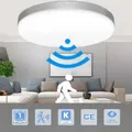 Plafonnier Led avec capteur de mouvement 12W 24W, éclairage domestique intelligent, luminaires de plafond pour entrée, balcon, couloir, 85-265V