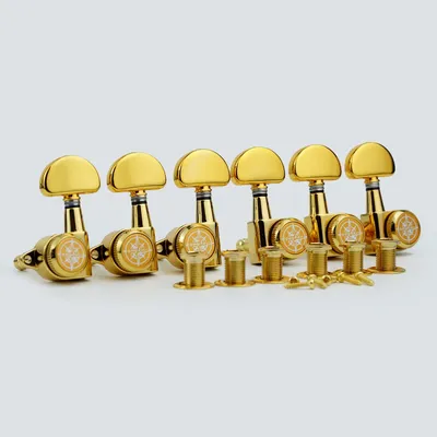 1 Set GUYKER 3R3L Locking String Sealed Tuning Key Pegs Gold Tuners Set Ersatz für LP SG Style E-Gitarren