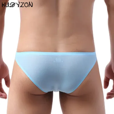 Herren Elastische Nahtlose Slips Shorts Unterwäsche Atmungsaktive Eis Seide Slips Cueca U Pouch Weiche Bequeme Unterhose Männliche Höschen Image