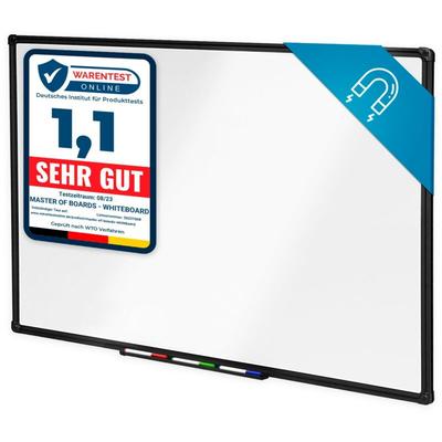 Whiteboard Onyx Speziallackiert Kratzfest & magnethaftend Schwarzer Rahmen 30 x 45 cm