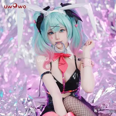 AUF LAGER UWOWO V Singerr Kaninchen Loch Bunny Mikku Cosplay Kostüm Sexy Kostüm Halloween Kostüm Image