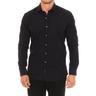 Cafe Coton Mens Slim Long Sleeve Shirt With Lapel Collar POPELINE14 man - Black - Size EU 40 (Mens) | Cafe Coton Sale | Discount Designer Brands