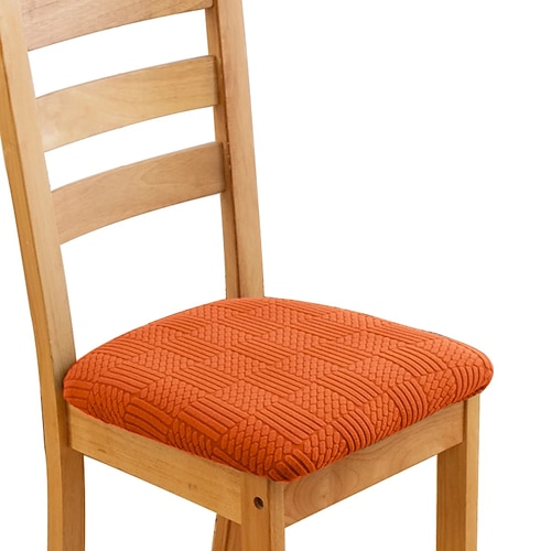 Stretch-Sitzbezüge Stuhlhussen aus Jacquard für Esszimmerstühle. Abnehmbare und waschbare elastische Schonbezüge, perfekt zum Schutz gepolsterter Esszimmerstuhlkissen. Verleihen Sie Image