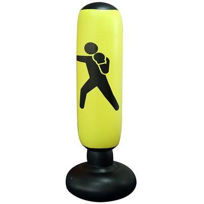 Inflatable Boxing Punching Bag for Taekwondo Martial Arts Kick Boxing Muay Thai Leak-Proof Explosion-Proof Freestanding Flexible Strength Training Stress Relief Crossfit Yellow Black Red