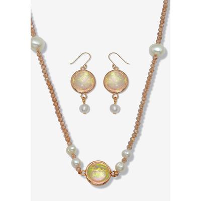 Women's Simulated Opal Jewelry Set by PalmBeach Jewelry in White