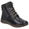 Winterboots JOSEF SEIBEL "Conny 55", Damen, Gr. 36, schwarz, Ziegenleder, unifarben, casual, Schuhe, Winterboot, Schnürboots, Komfortschuh mit Warmfutter
