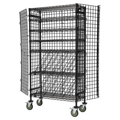 Quantum Food Service M1448-69MIXSECBK 74"H Commercial Wine Rack w/ () Bottle Capacity, Black