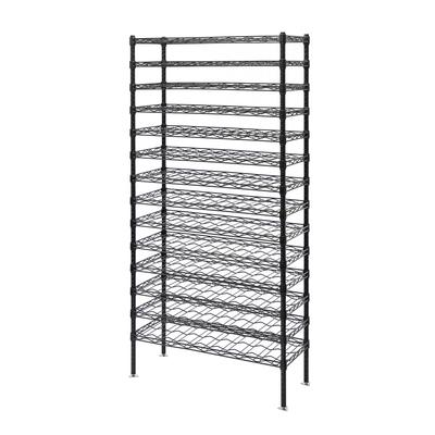 Quantum Food Service WR74-1448WSBK 74"H Commercial Wine Rack w/ 168 Bottle Capacity, Black