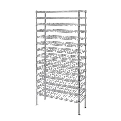 Quantum Food Service WR86-1436WSC 86"H Commercial Wine Rack w/ 153 Bottle Capacity, Chrome, Silver