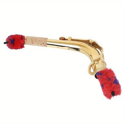 TEMU Saxophone Cleaning Brush Saxophone Mouth Tube Cleaning Brush Sax Neck Brush