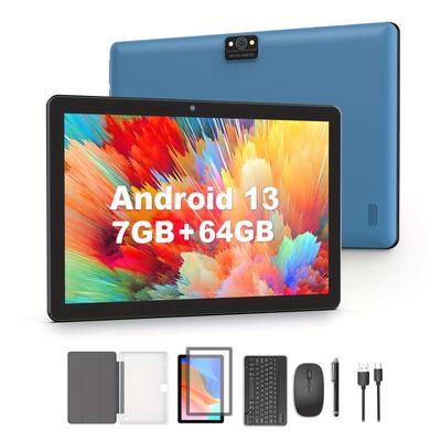 TEMU Tablet, 10.1 13 Tablet, 2 In 1 , , Set. 4gb +64gb Rom, 1tb . Masive 6000mah Battery