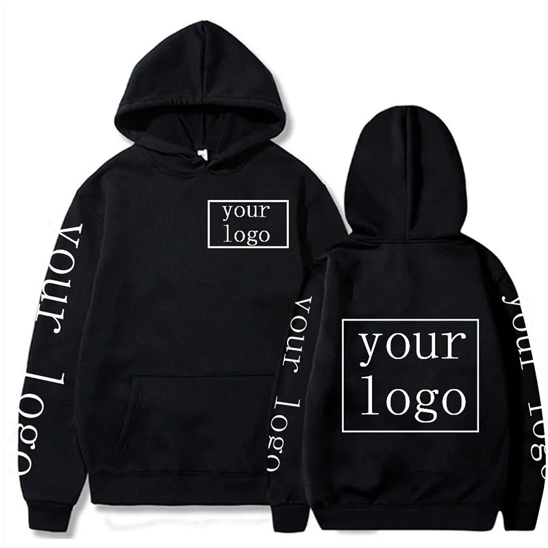 Il tuo Logo del marchio di Design/immagine personalizzata personalizzata uomo donna testo felpe con cappuccio fai da te felpa con cappuccio Casual abbigliamento moda nuovo