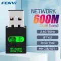 600Mbps BT 4.2 Mini USB WiFi Adattatore Wireless Dongle Dual Band 2.4G/5Ghz Wlan Scheda di Rete 802.11AC Per PC portatile Windows 7/8/10