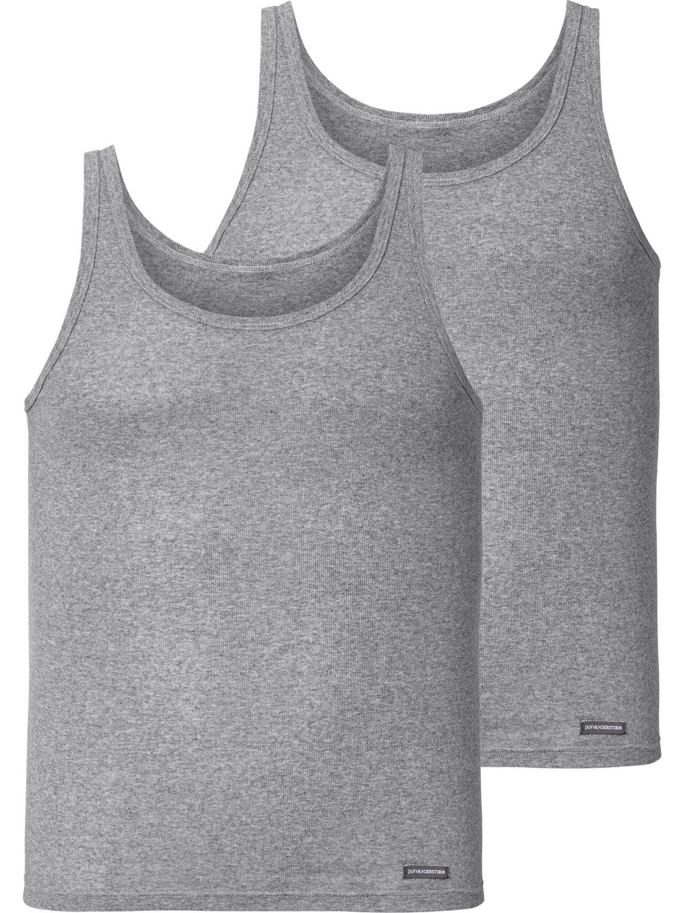 Jan Vanderstorm 2er Pack Unterhemd Herren grau, 5XL Image