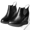 Große Größe 43 44 45 46 Plateaupumps Damen Echtes Leder Keile High Heel Stiefeletten High Top Fashion Sneakers Plus Size Schuhe