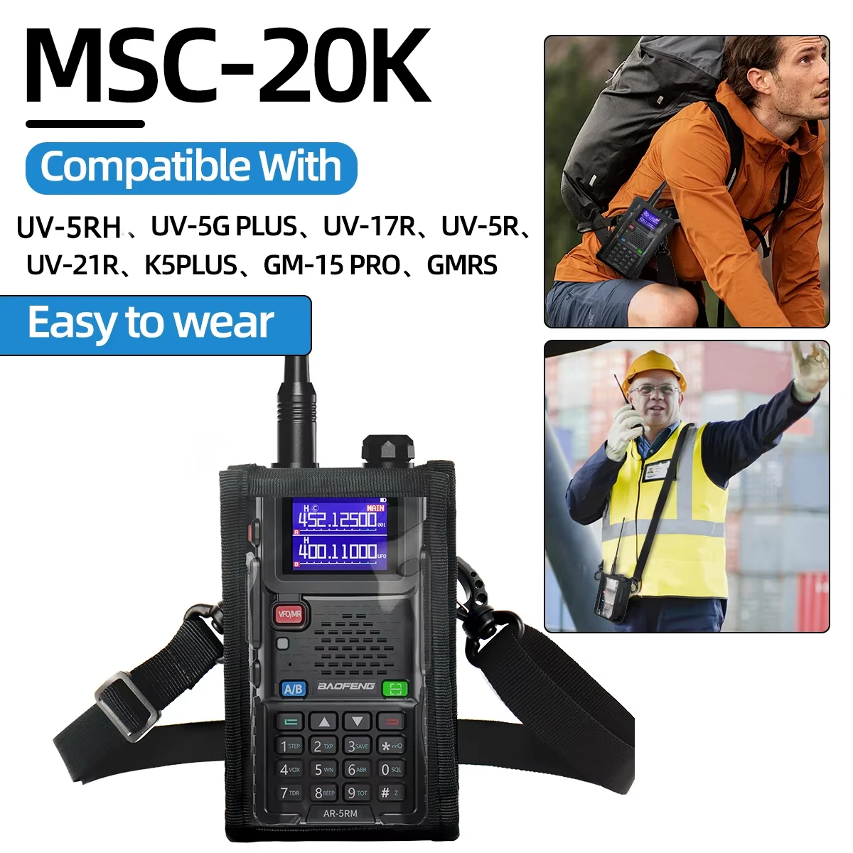 BaoFeng Walkie Talkie Holster Molle Radio Tasche für Baofeng UV-5RH UV-21R UV-5R Quansheng K5 PLUS Amateurfunk Nylon Radio Case Image