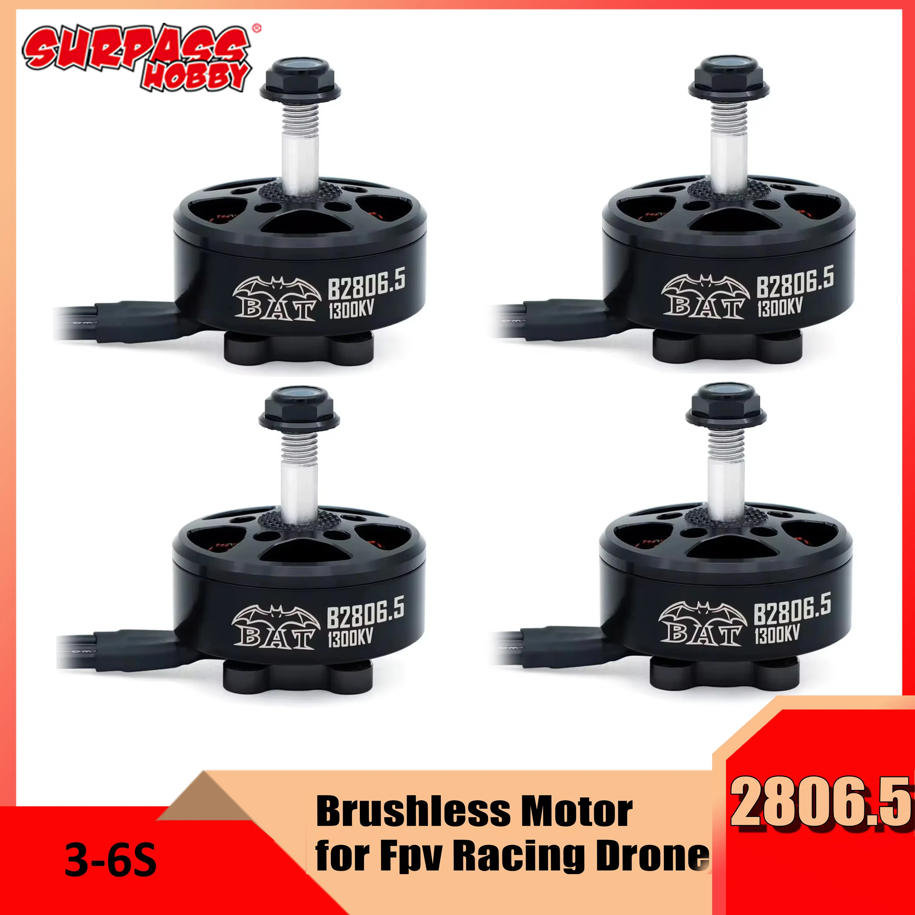 1/4PCS Surpass Hobby 2806,5 1300KV 1700KV Outrunner Bürstenlosen Motor 3-6S für RC Modell FPV Starrflügel Drone 7040 Geschwindigkeit Controller