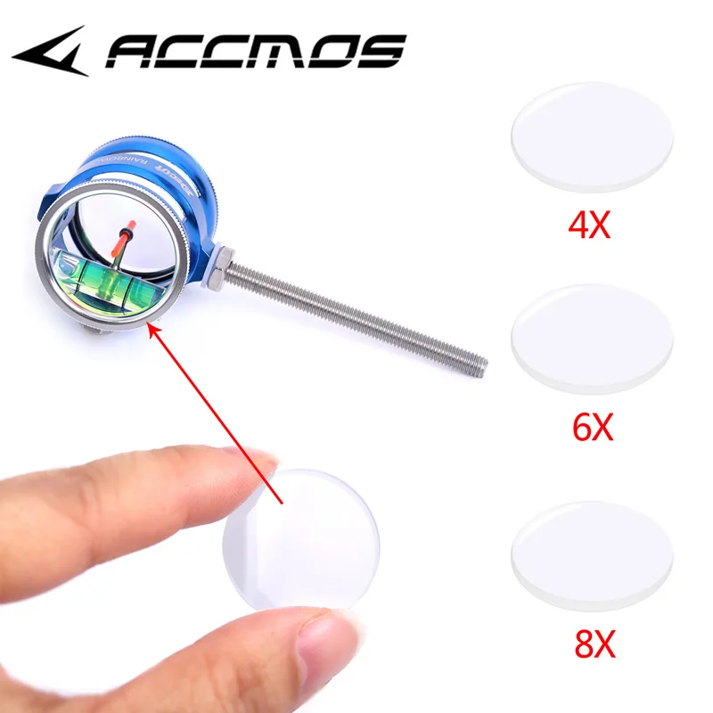 Bogenschießen Compound Bow Sight Objektiv, Zielfernrohr, Lupe Ersetzen Objektiv, Pfeil Schießen Zubehör, RAINBOW, TOPVIEW, 4, 6, 8X Image