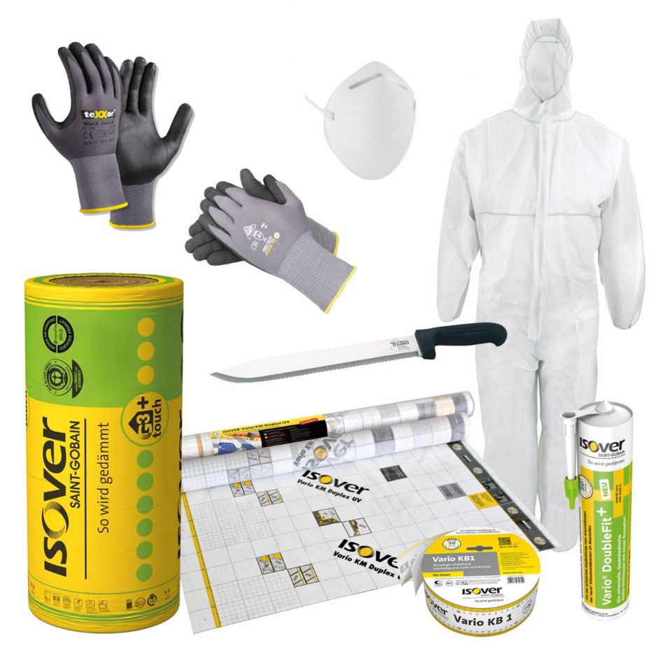 ISOVER Dachdämmung Komplett-Set für Dachausbau, 032, 160 mm,200 m² Fläche Image