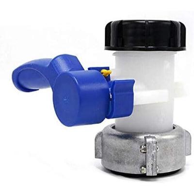 Ersatz-Absperrklappe für IBC-Tank bis 1000 l oder Zisterne, mit Adapter für DN50-Flansch (75 mm, Image