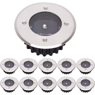 LED-Solar-Bodenlampe, 10 Stück, Außenleuchte, Straßenlaterne, Erdleuchte, wasserdicht IP65 Image