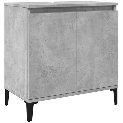 Vidaxl - Waschbeckenunterschrank Betongrau 58x33x60 cm Holzwerkstoff Image