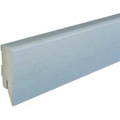 Kosche - Sockelleiste Topline mdf 16 x 58 x 2500 mm Silber Fußleiste Hochwertig Robust