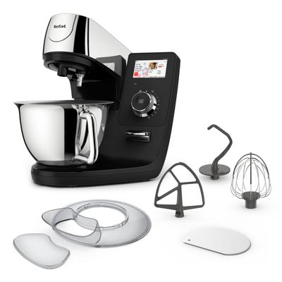 TEFAL Küchenmaschine "QB950D I-Coach Touch" Küchenmaschinen 21 Automatikprogramme, intuitives digitales Coaching, Touchscreen schwarz (schwarz/silber)