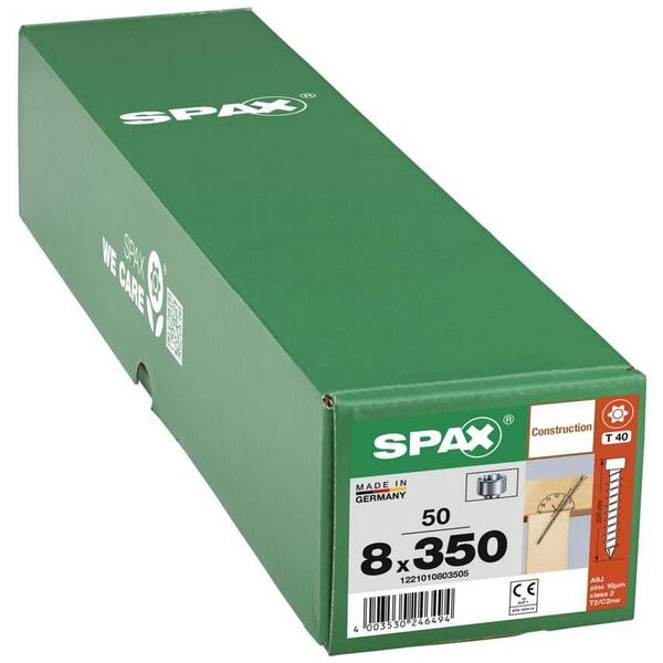 SPAX Holzbauschrauben T40 Zylinderkopf WIROX 8 x 350 mm 50 Stück Image