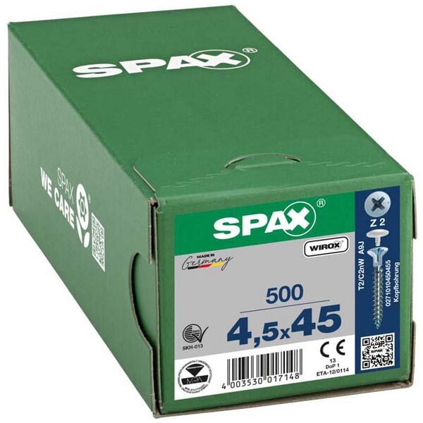 SPAX Universalschrauben Z2 Senkkopf WIROX 4,5 x 45 mm 500 Stück Image
