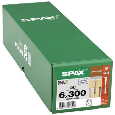 SPAX Holzbauschrauben T30 Tellerkopf WIROX 6 x 300 mm 50 Stück
