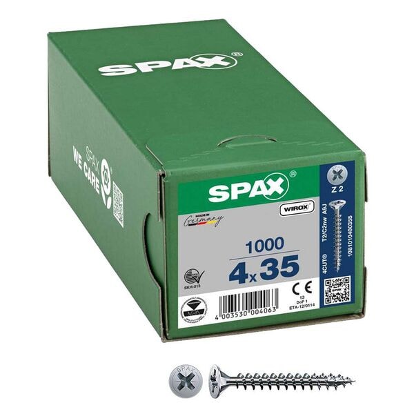 SPAX Universalschrauben Z2 Senkkopf WIROX 4 x 35 mm 1000 Stück Image