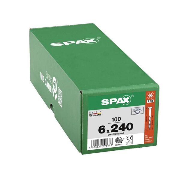SPAX Universalschrauben T30 Senkkopf WIROX 6 x 240 mm 100 Stück Image