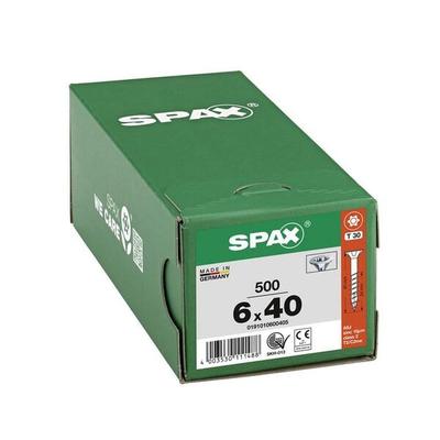 Universalschrauben T30 Senkkopf WIROX 6 x 40 mm 500 Stück, SPAX