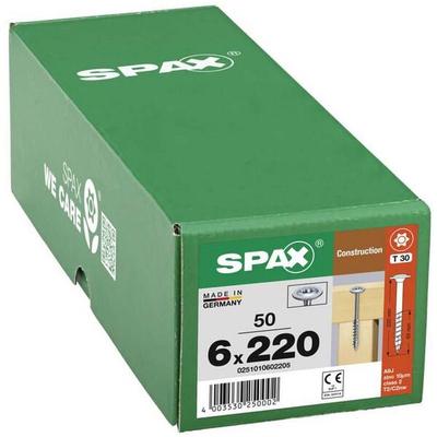 SPAX Holzbauschrauben T30 Tellerkopf WIROX 6 x 220 mm 50 Stück