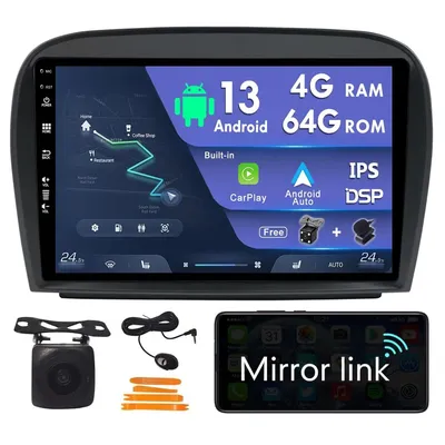 9Inch Car Stereo Radio Car-play GPS Navi Compatible for SL R230 SL350 SL500 SL300 2005-2012 Android