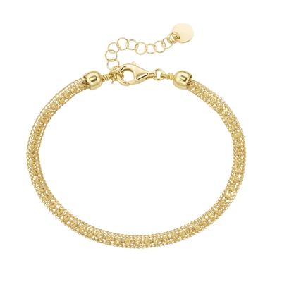 Smart Jewel Armband effektvolle Schlauchkette, Silber 925 Gold Image