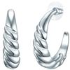 Lulu & Jane Creolen aus Metall in Silber 14,2 mm Damen