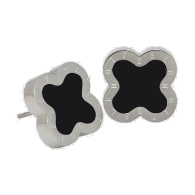 Lenoites Ohrhänger 'Four-leaf Clover' silver-black Damen Image