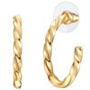 Lulu & Jane Creolen aus Metall in Gelbgold 26,3 mm Damen