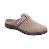 Pantoffel ROHDE "BARI", Damen, Gr. 39, beige (beige, meliert), Filz, klassisch, Schuhe, Hausschuh, Clog mit Klettverschluss-Riemchen