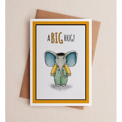 1-800-Flowers Everyday Gift Delivery Big Elephant Hug Sympathy Greeting Card