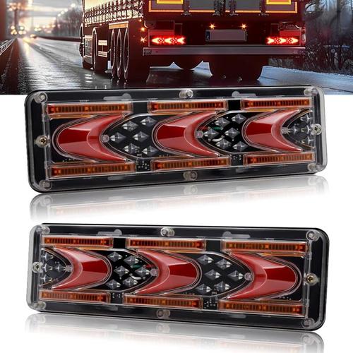 LED Feu Arrière de Remorque Multifonctionnel Feux Remorque LED 24V DC 46 LED Feux Stop, feu arrière