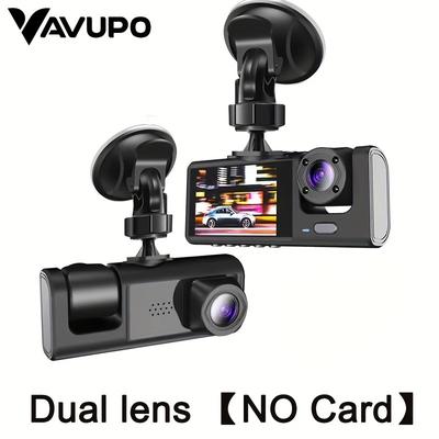 TEMU 3 Channel Dash Cam Front And Rear Inside, 1080p Dash Cam Ir Night Vision, Loop Recording Car Dvr Camera 3 Lens With 2 Inch Ips Cameras Car Dashcam, Car Black Box Recording At Same Time