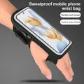HAISSKY Sport Ciclismo Borsa da polso da corsa per iPhone 16 15 14 13 12 11 Pro Max 16 Plus Touch Screen da corsa Custodia da braccio con cerniera