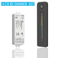 KIT controller LED DC 12V 24V 4CH Dimmer con funzione di trasmissione automatica Telecomando wireless 2.4G RF per striscia LED DIM CCT RGB RGBW