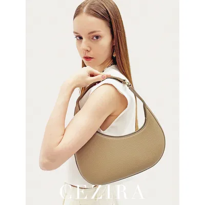 Fashion Personality Solid Color Bag for Girls Trendy Ship Shaped Hobo Underarm Shoulder Half Moon Bag for Women Minimalist